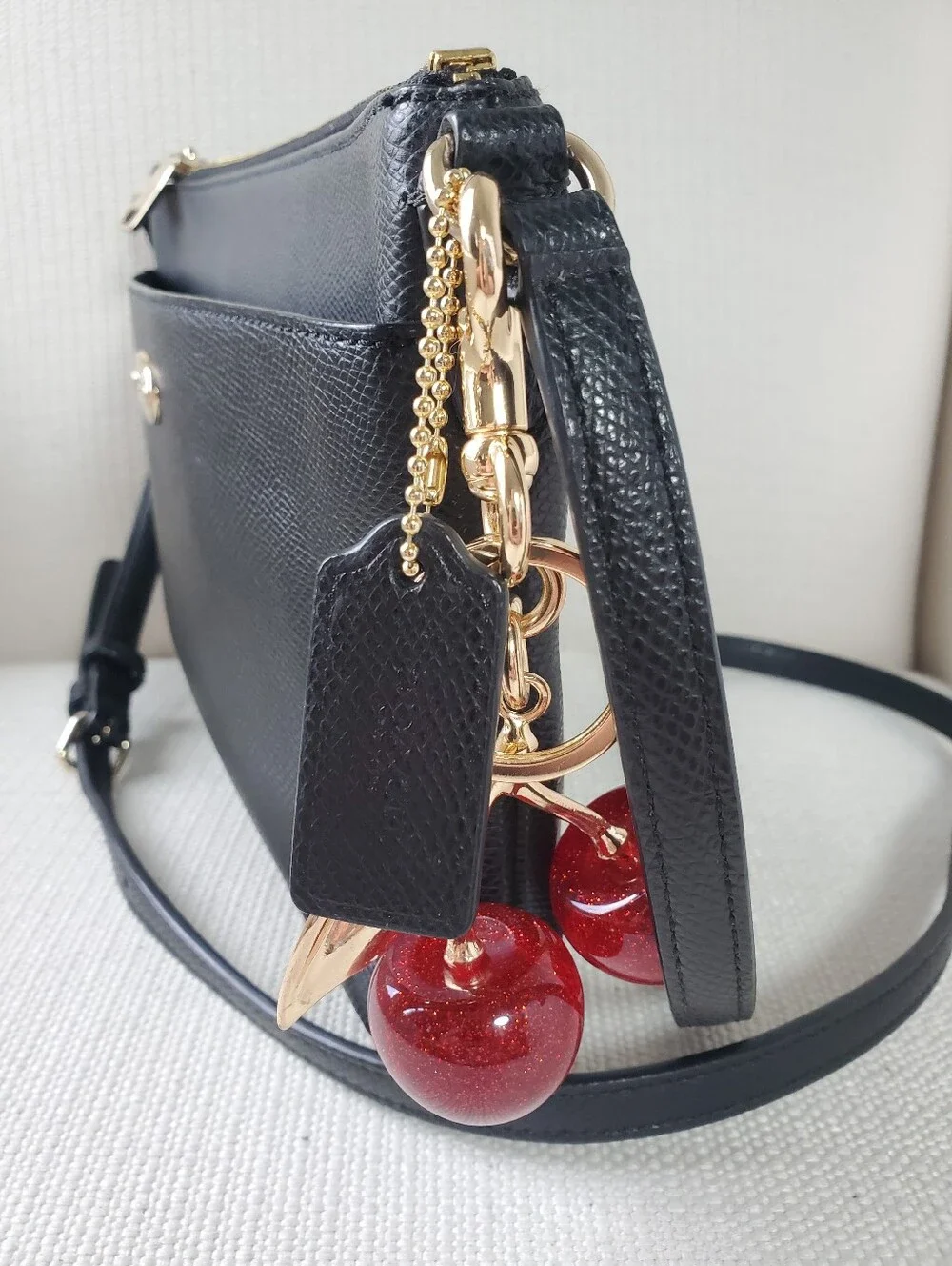 Coach black leather